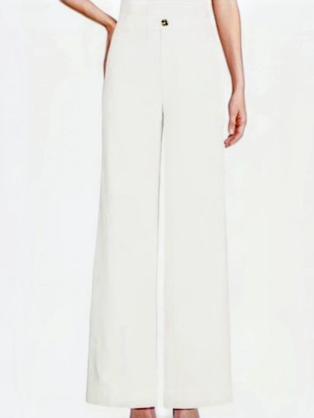 LILLY PULITZER Colletti High Rise Flat Front Coconut Wide Leg Trousers--NWT--12